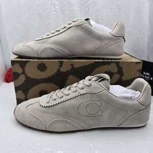Coach Flat Suede & Leather Sneaker Sleek Silhouette Lightweight Women's 10
